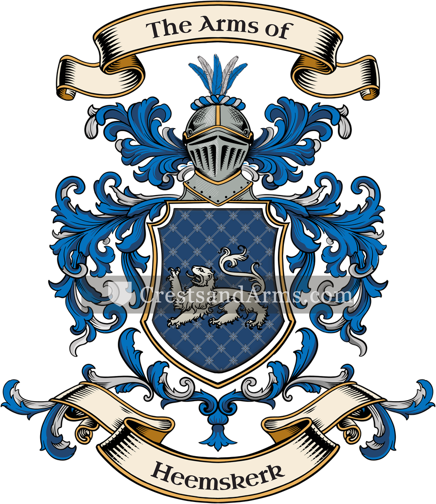 The Heemskerk coat of arms, drawn from the recorded blazon