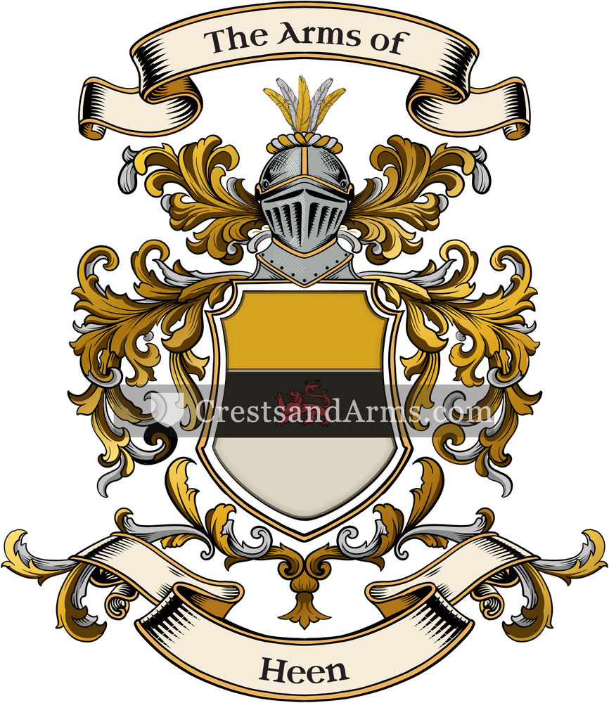 The Heen coat of arms, drawn from the recorded blazon