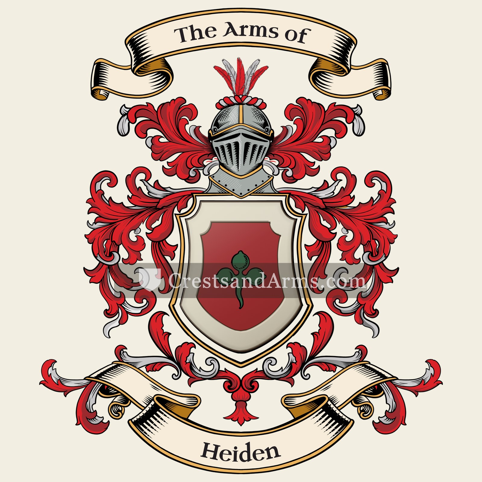 The Heiden coat of arms, drawn from the recorded blazon