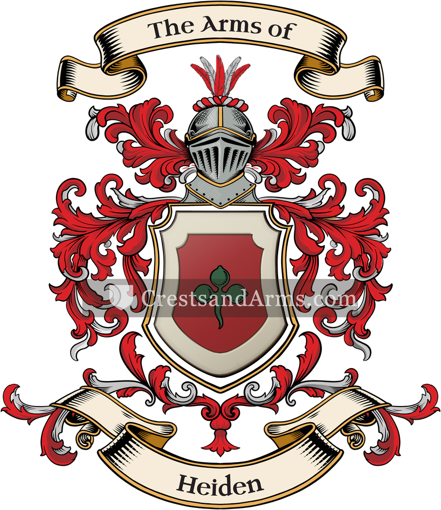 The Heiden coat of arms, drawn from the recorded blazon