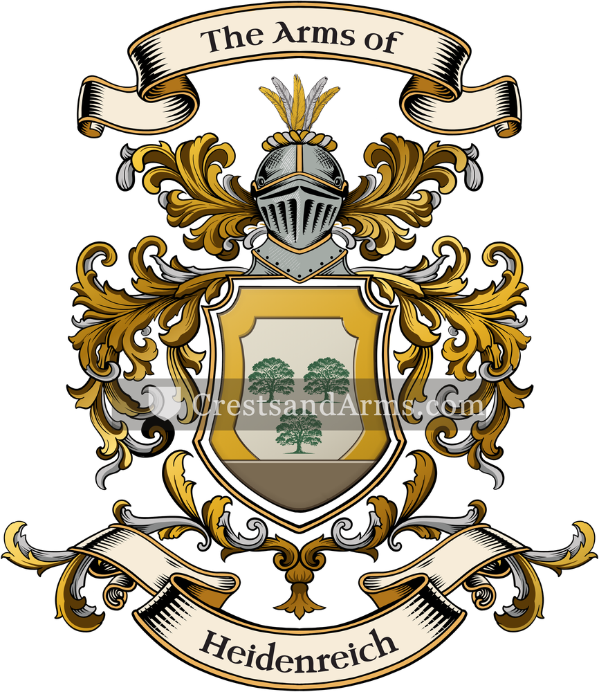 The Heidenreich coat of arms, drawn from the recorded blazon