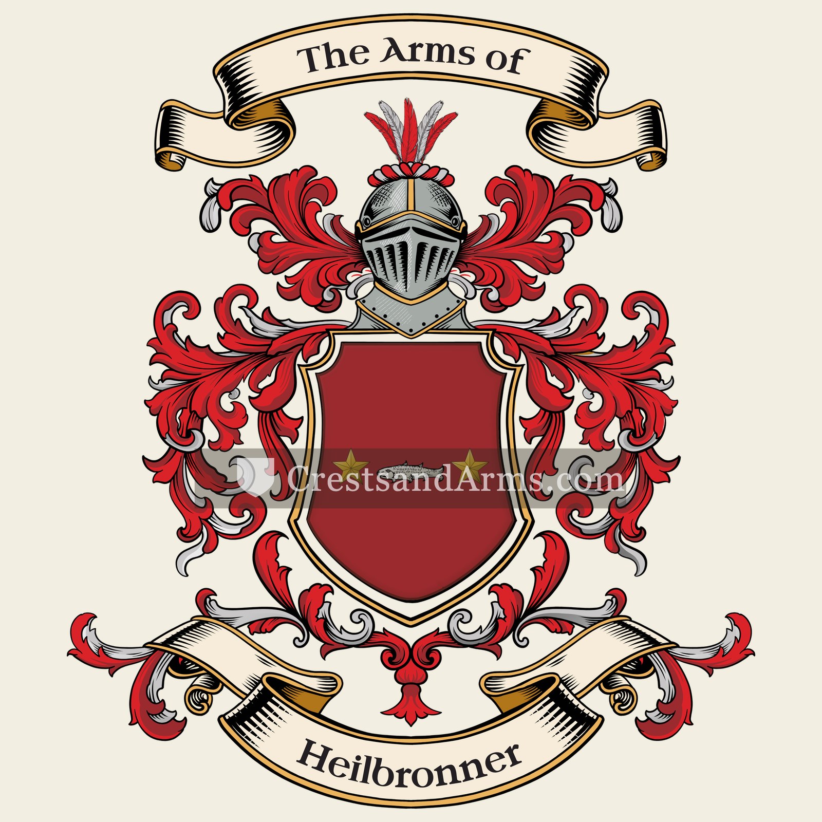 The Heilbronner coat of arms, drawn from the recorded blazon