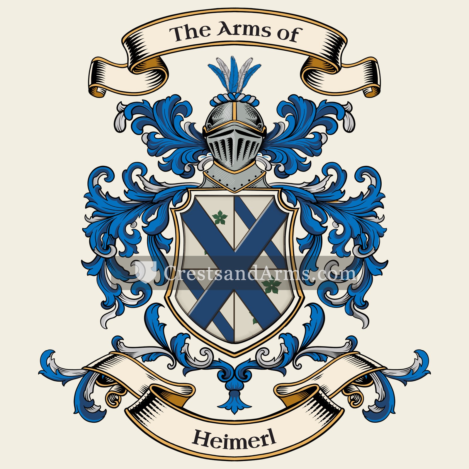 The Heimerl coat of arms, drawn from the recorded blazon