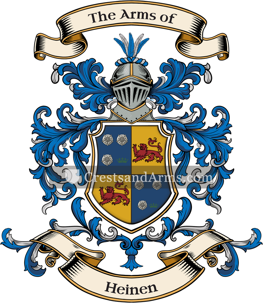 The Heinen coat of arms, drawn from the recorded blazon