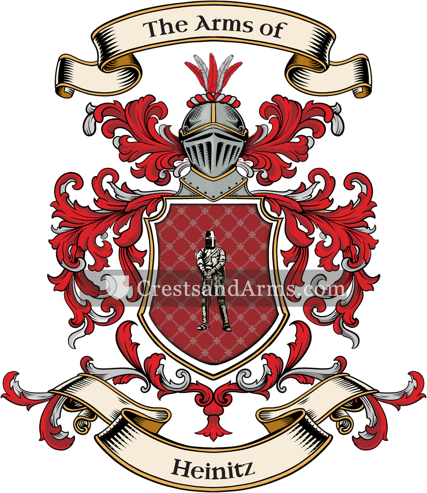 The Heinitz coat of arms, drawn from the recorded blazon