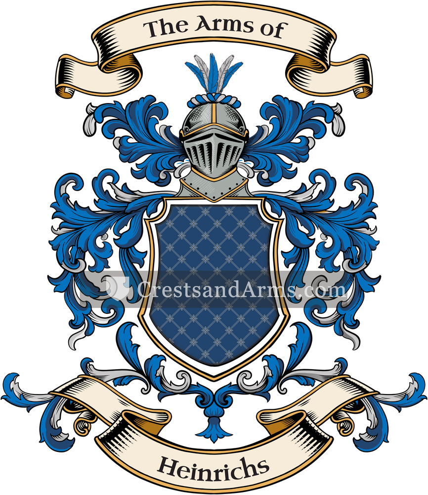 The Heinrichs coat of arms, drawn from the recorded blazon
