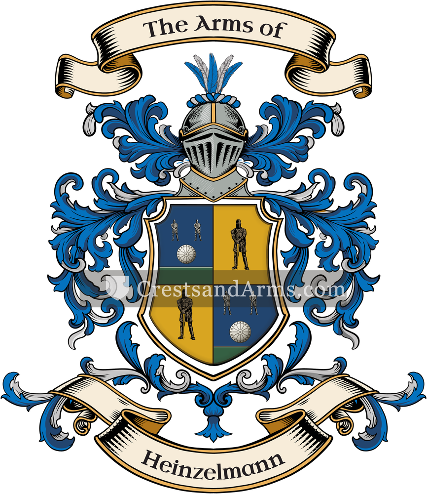 The Heinzelmann coat of arms, drawn from the recorded blazon