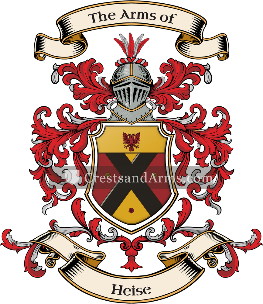 The Heise coat of arms, drawn from the recorded blazon