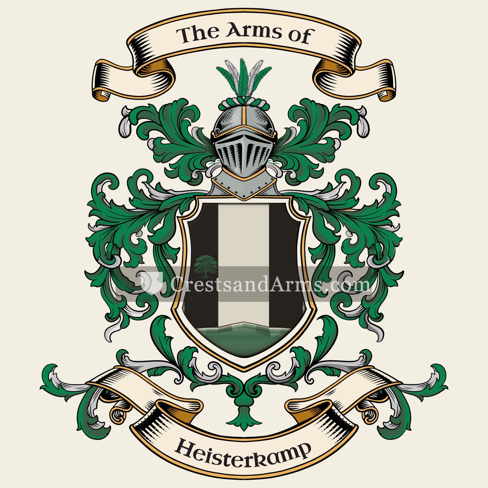 The Heisterkamp coat of arms, drawn from the recorded blazon