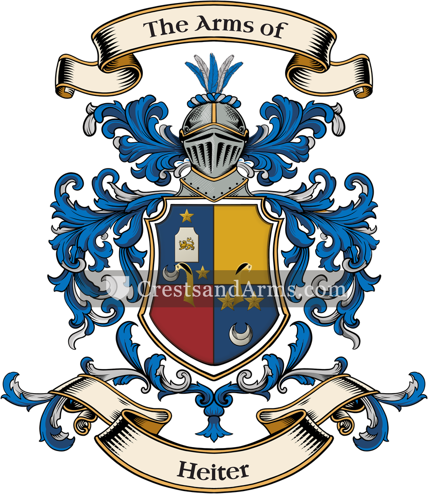 The Heiter coat of arms, drawn from the recorded blazon