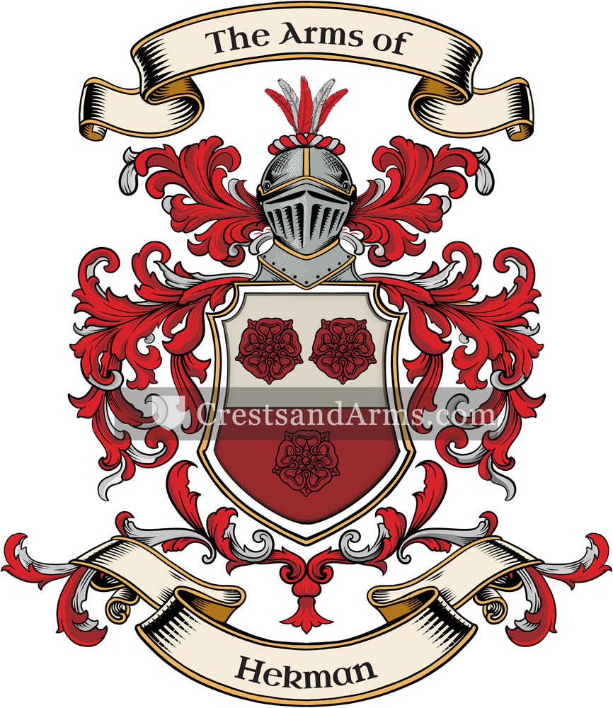 The Hekman coat of arms, drawn from the recorded blazon
