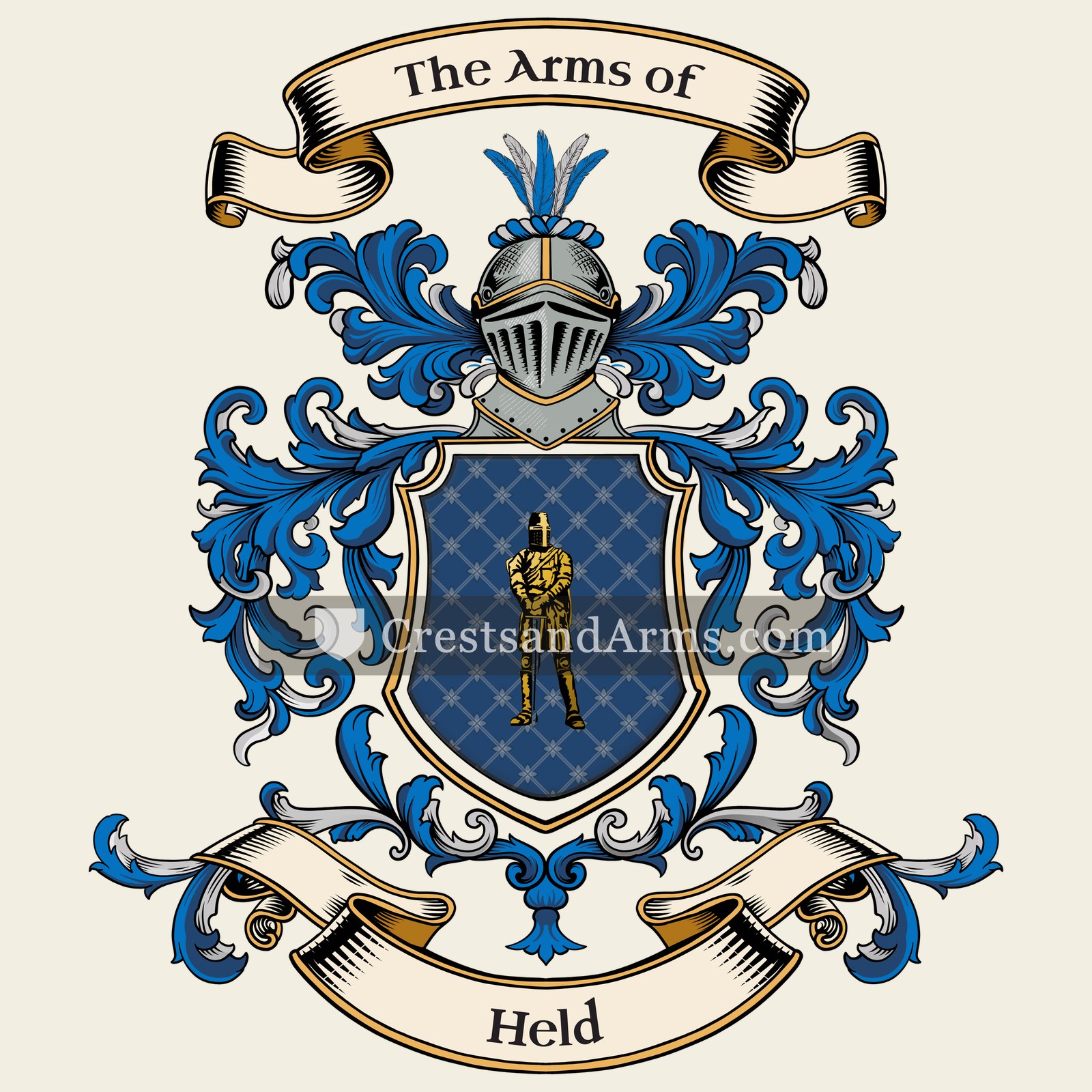 The Held coat of arms, drawn from the recorded blazon