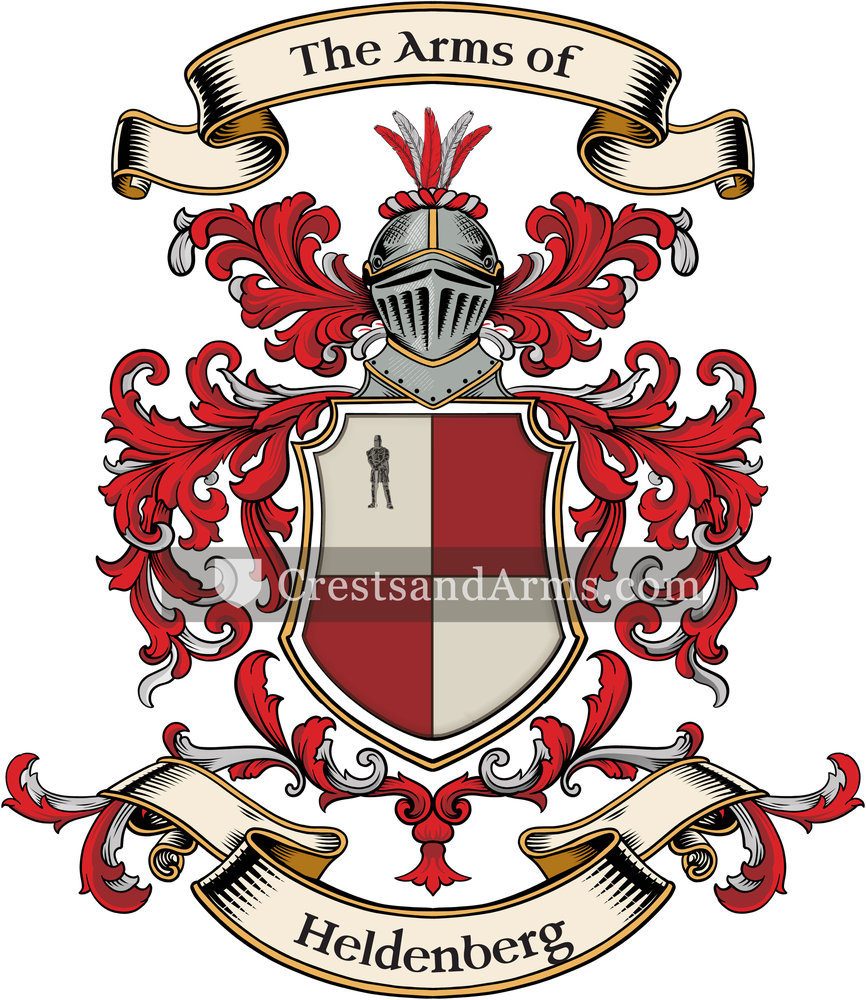 The Heldenberg coat of arms, drawn from the recorded blazon