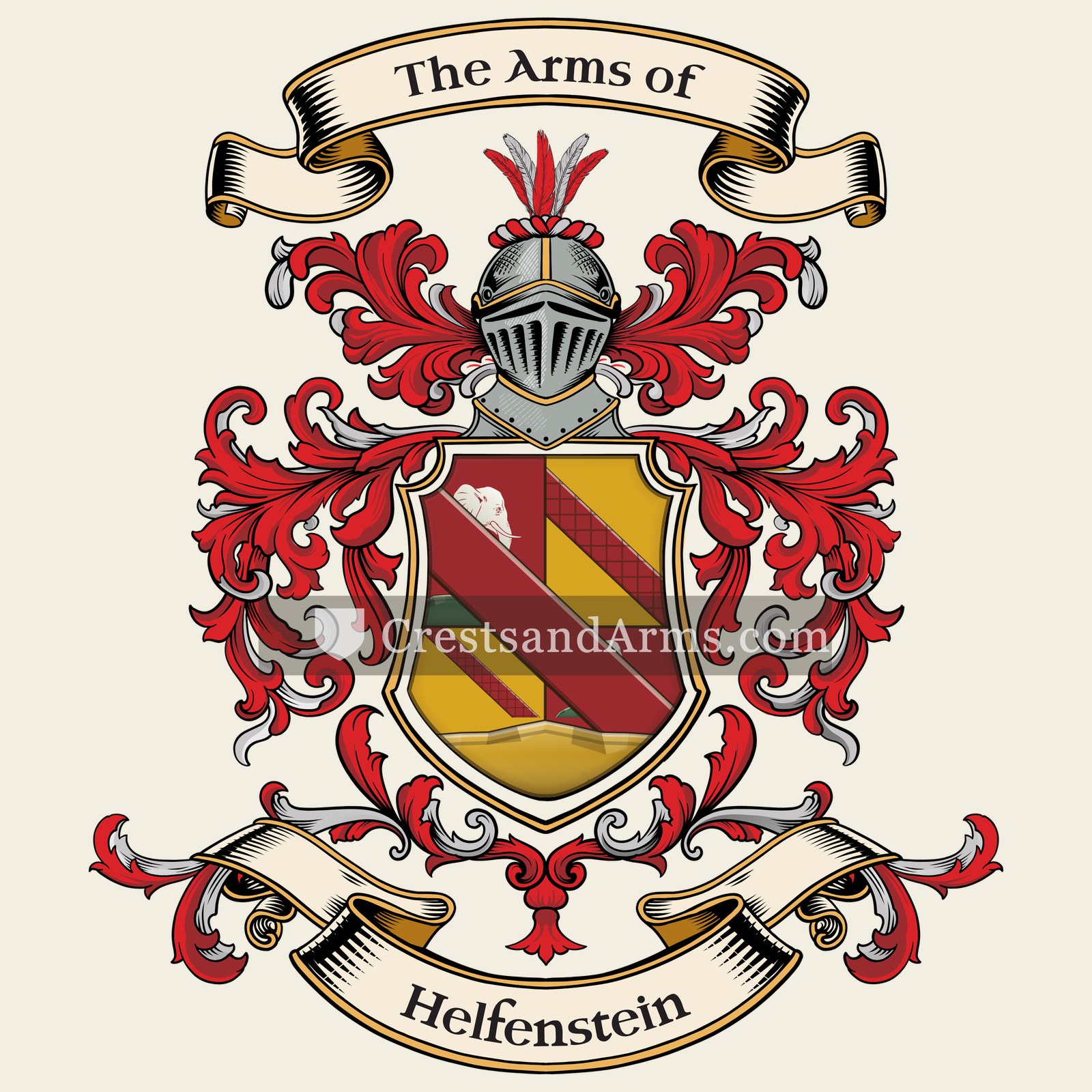 The Helfenstein coat of arms, drawn from the recorded blazon