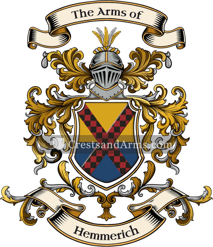 The Hemmerich coat of arms, drawn from the recorded blazon