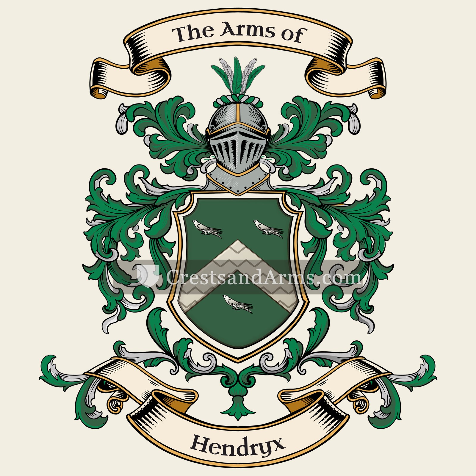 The Hendryx coat of arms