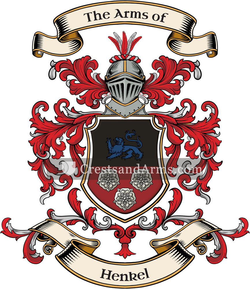 The Henkel coat of arms, drawn from the recorded blazon
