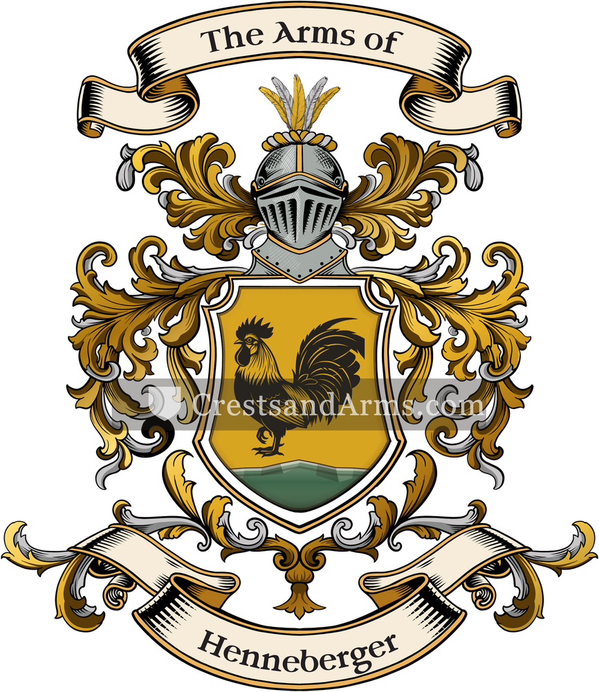 The Henneberger coat of arms, drawn from the recorded blazon
