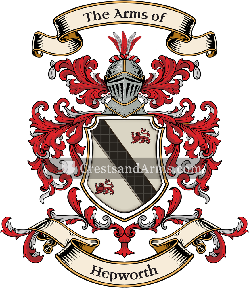 The Hepworth coat of arms, drawn from the recorded blazon