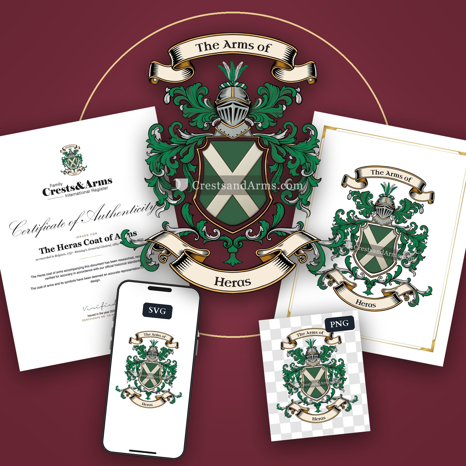 The Heras arms on the coat of arms — digital pack
