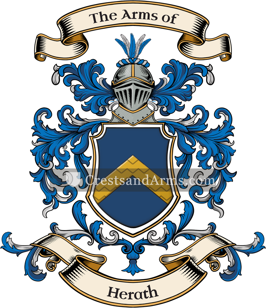 The Herath coat of arms, drawn from the recorded blazon