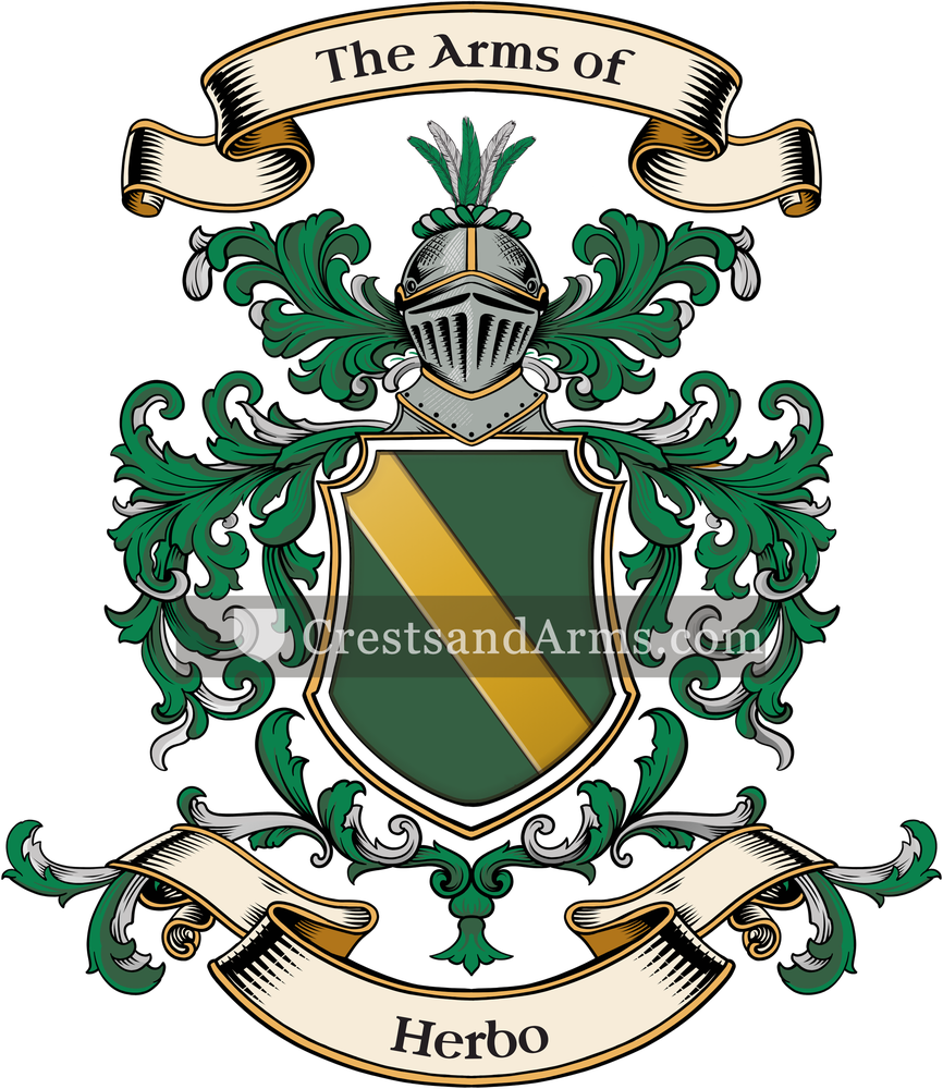 The Herbo coat of arms, drawn from the recorded blazon