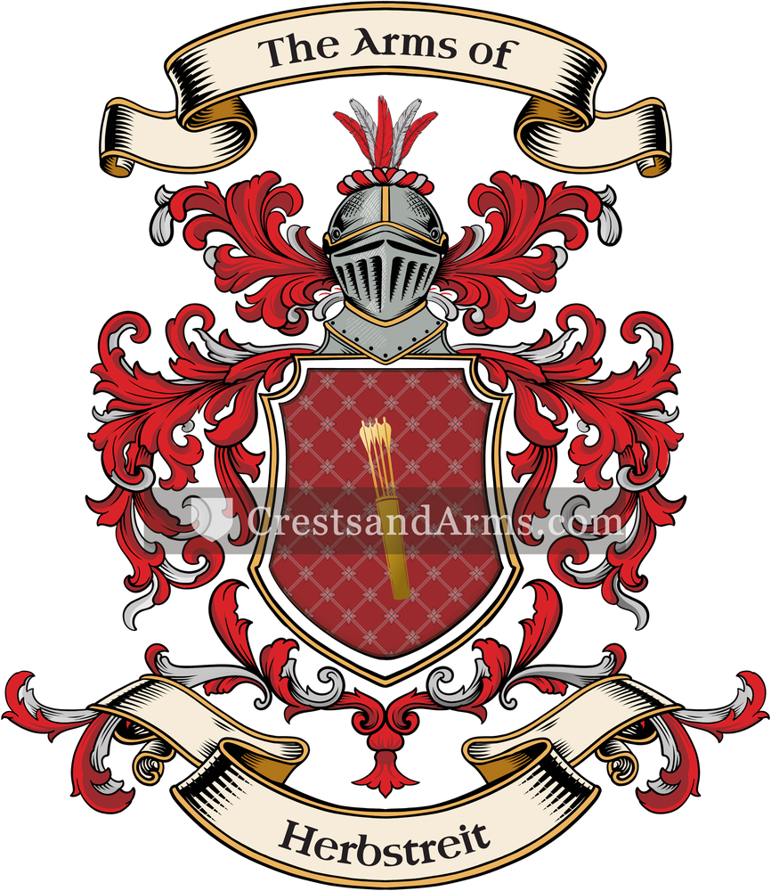 The Herbstreit coat of arms, drawn from the recorded blazon