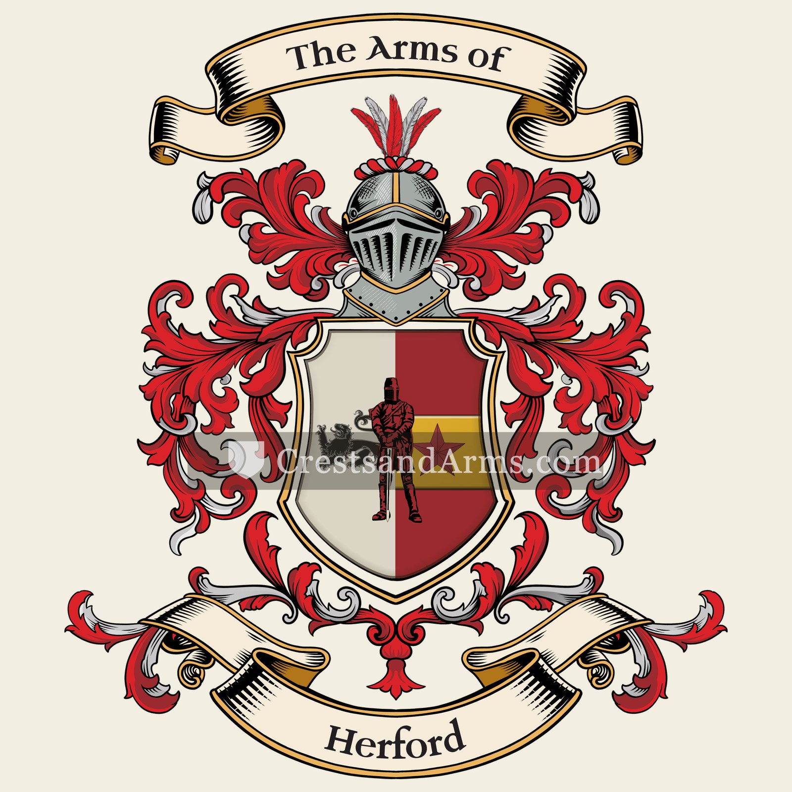 The Herford coat of arms, drawn from the recorded blazon