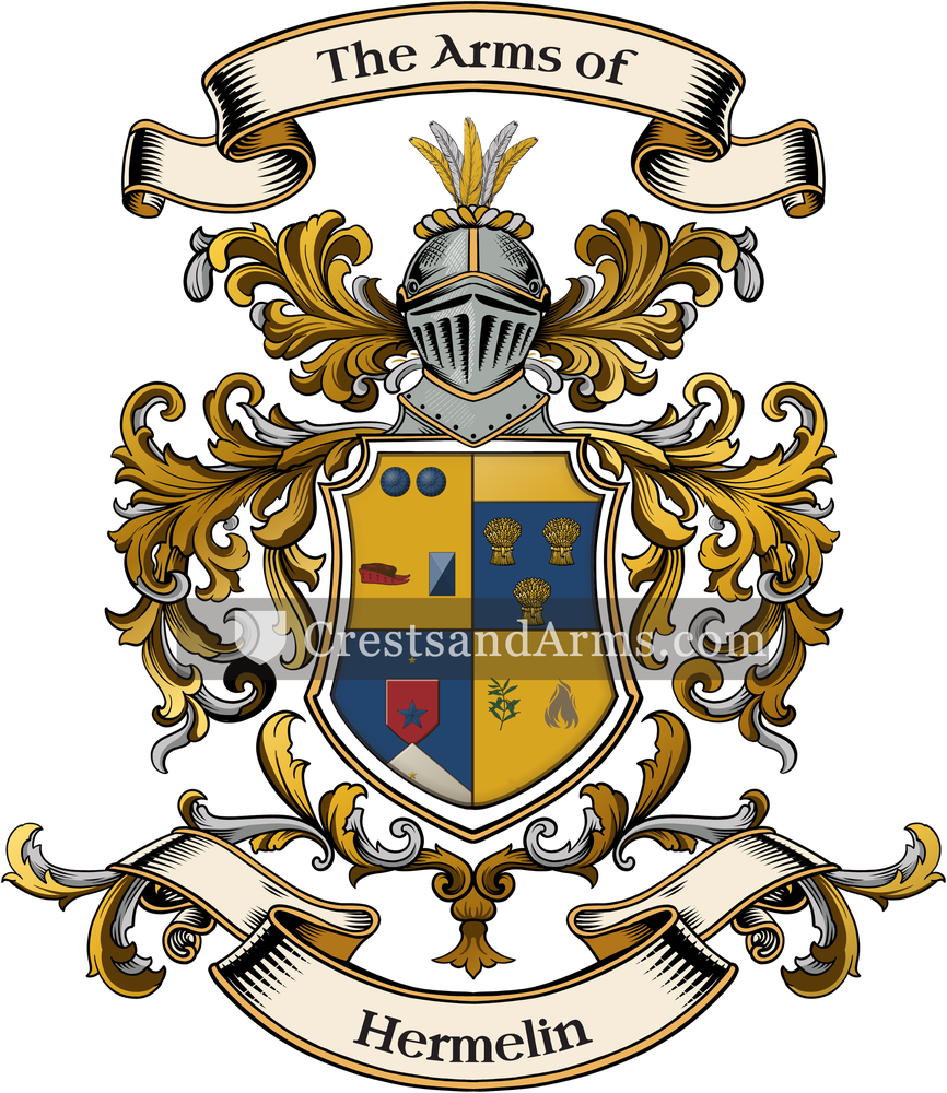 The Hermelin coat of arms, drawn from the recorded blazon