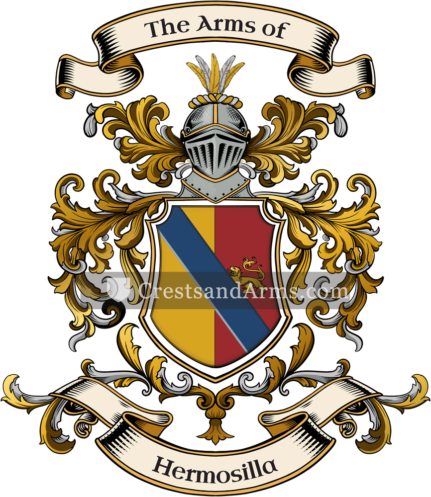 The Hermosilla coat of arms, drawn from the recorded blazon