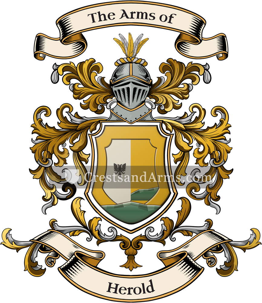 The Herold coat of arms, drawn from the recorded blazon