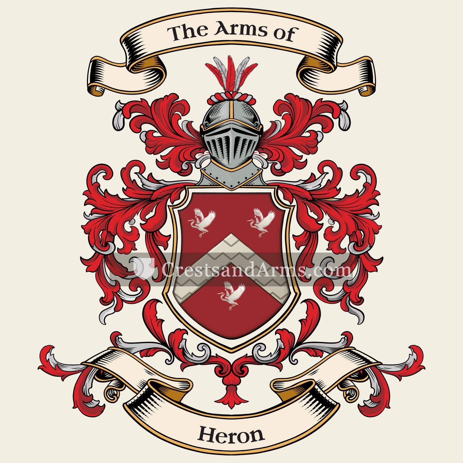 The Heron coat of arms