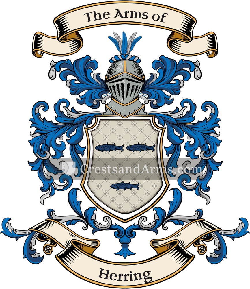 The Herring coat of arms, drawn from the recorded blazon