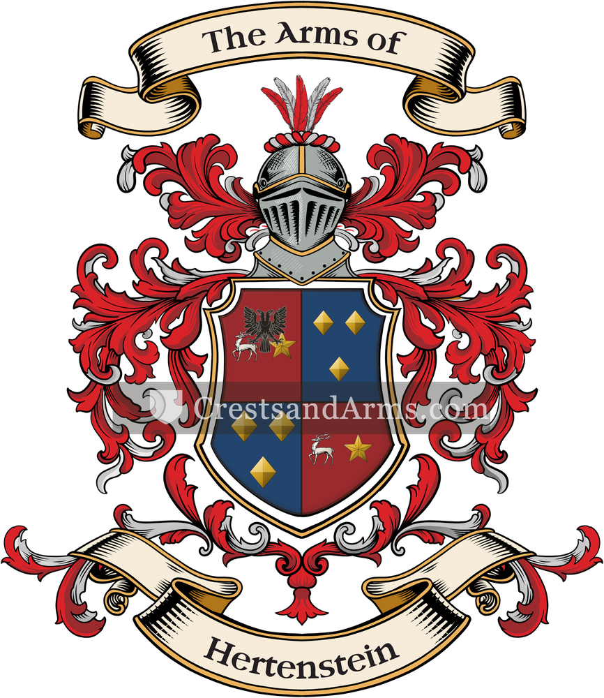 The Hertenstein coat of arms, drawn from the recorded blazon