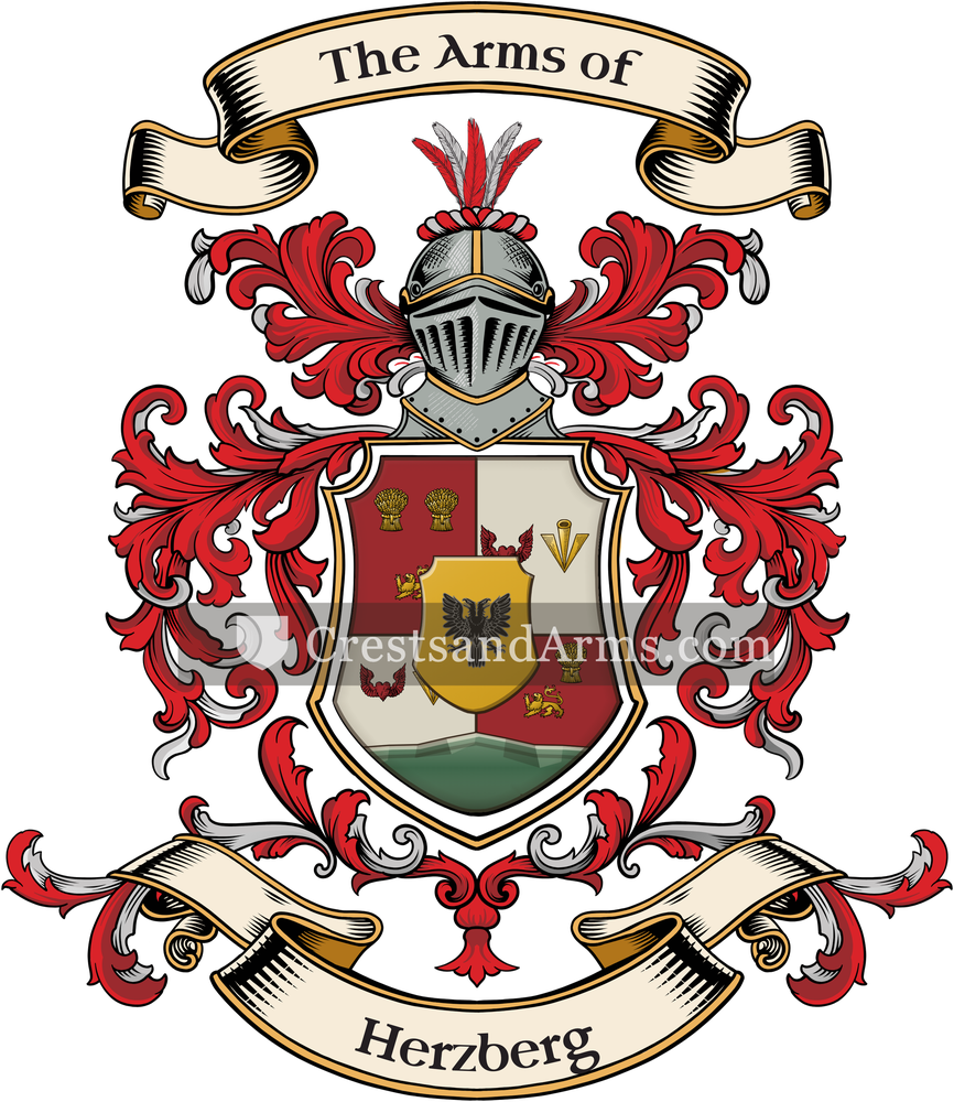 The Herzberg coat of arms, drawn from the recorded blazon
