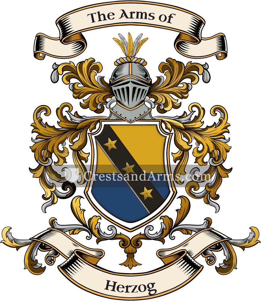 The Herzog coat of arms, drawn from the recorded blazon