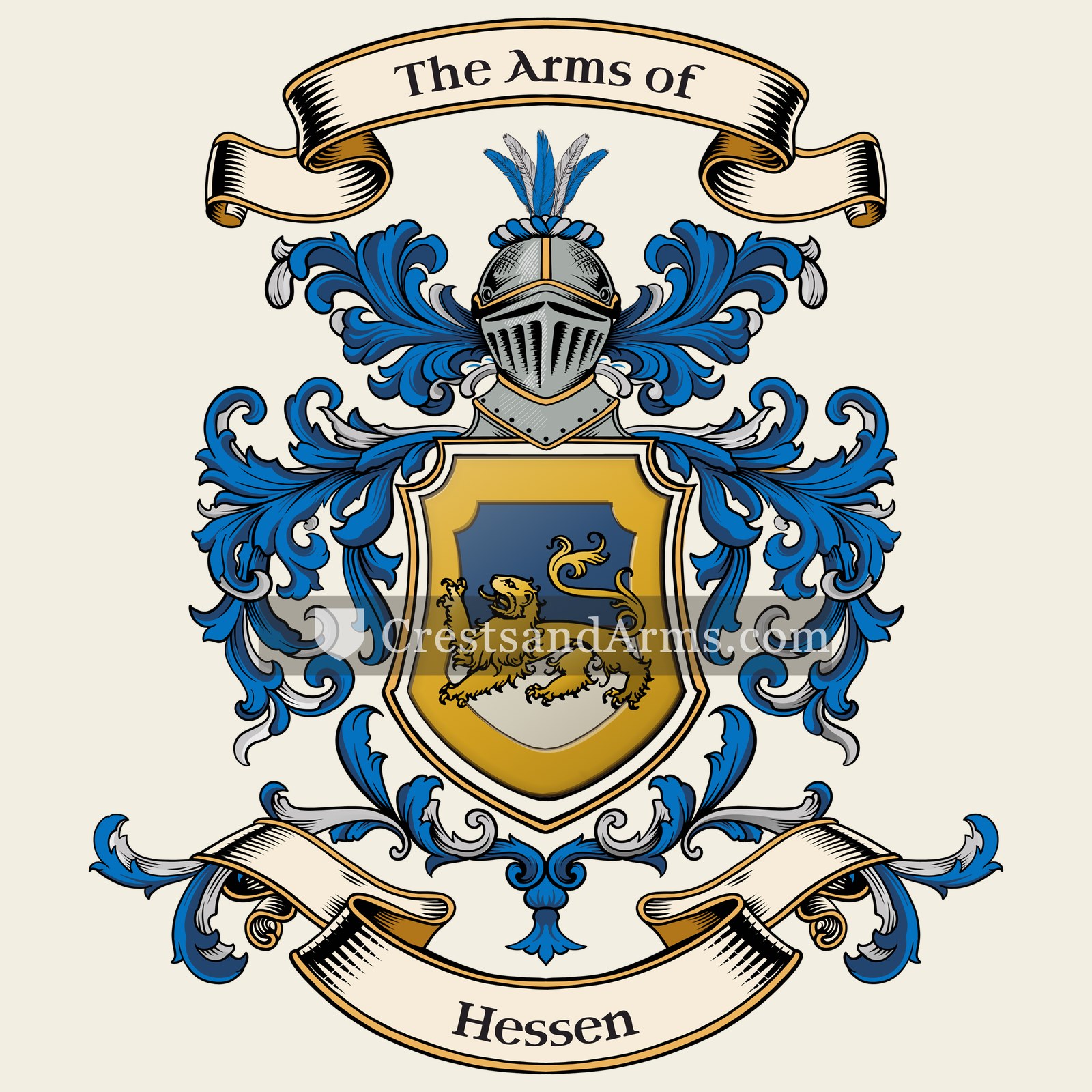 The Hessen coat of arms, drawn from the recorded blazon