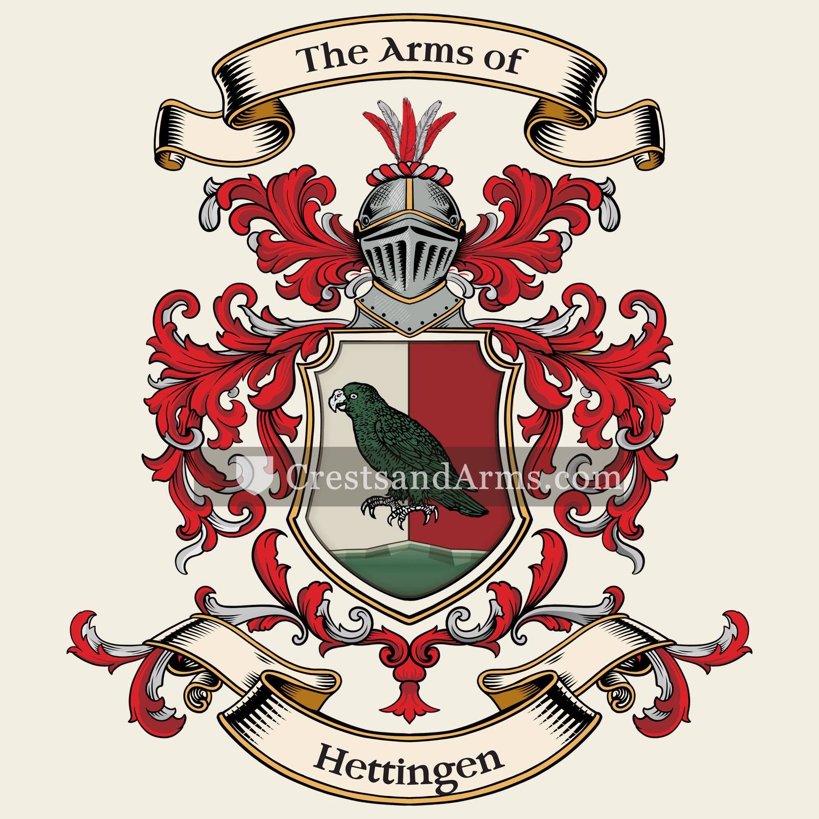 The Hettingen coat of arms, drawn from the recorded blazon