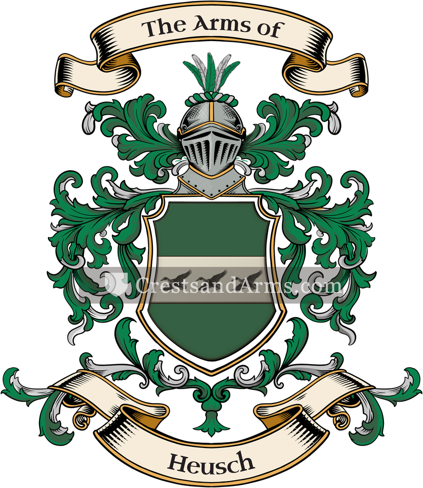 The Heusch coat of arms, drawn from the recorded blazon