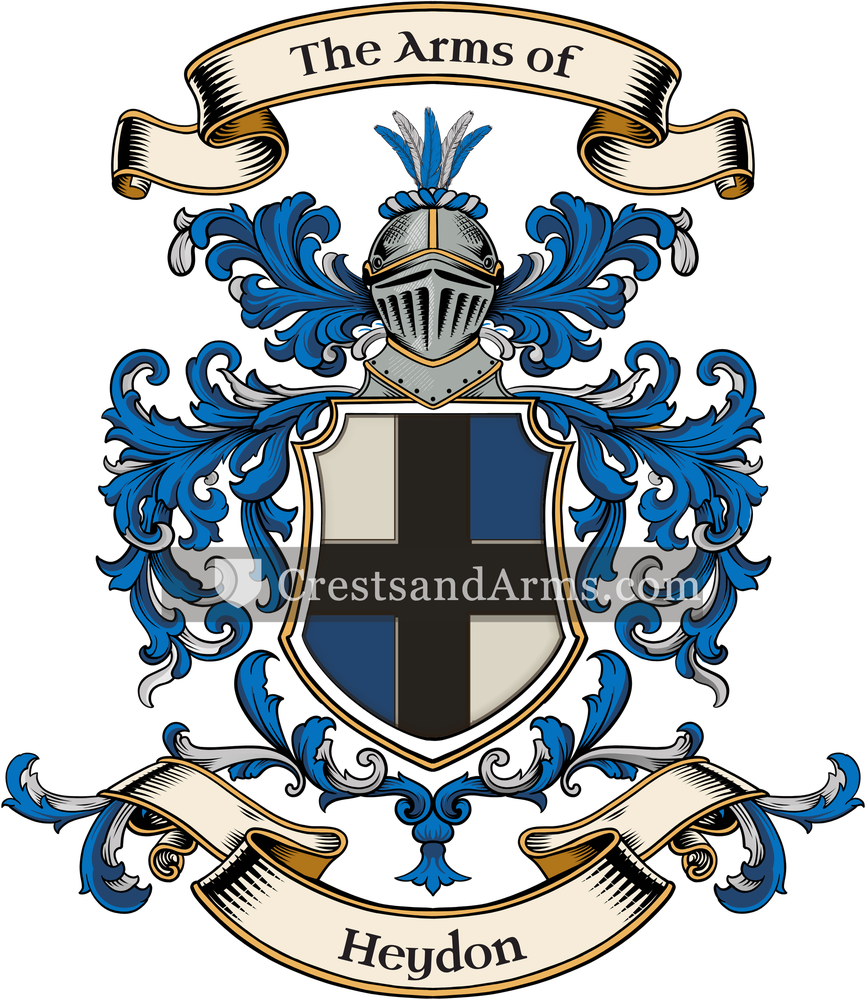 The Heydon coat of arms, drawn from the recorded blazon