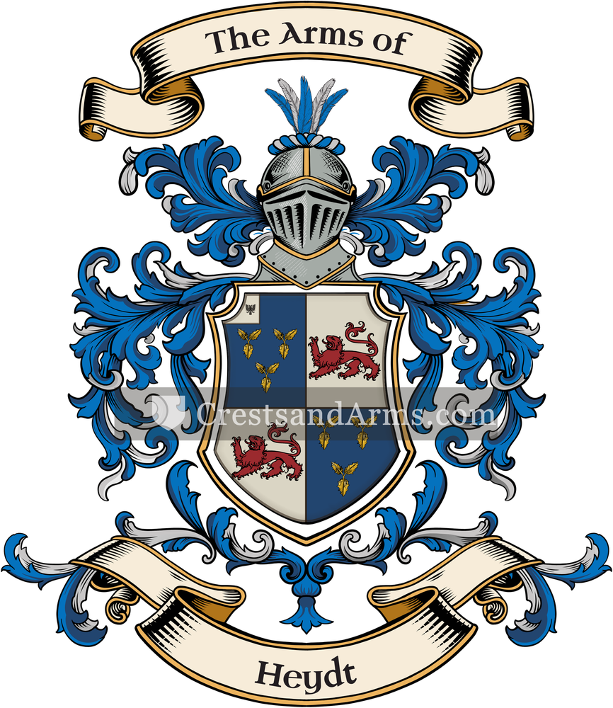 The Heydt coat of arms, drawn from the recorded blazon