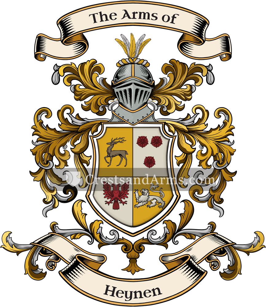 The Heynen coat of arms, drawn from the recorded blazon