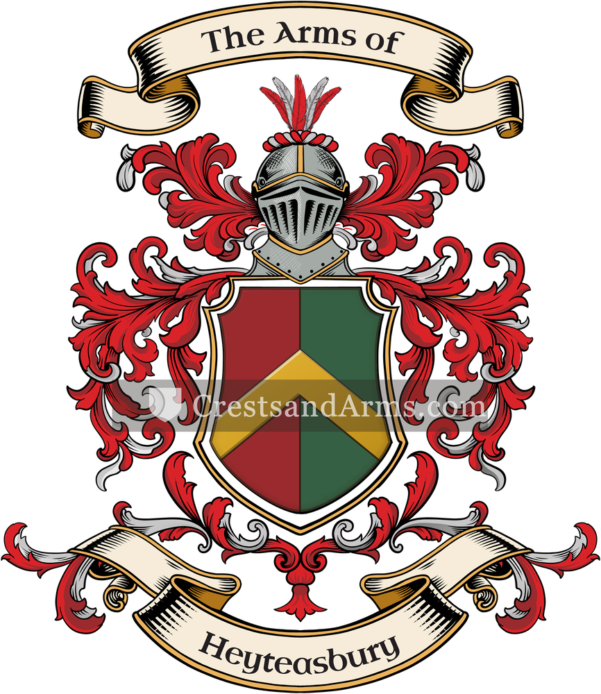 The Heyteasbury coat of arms, drawn from the recorded blazon