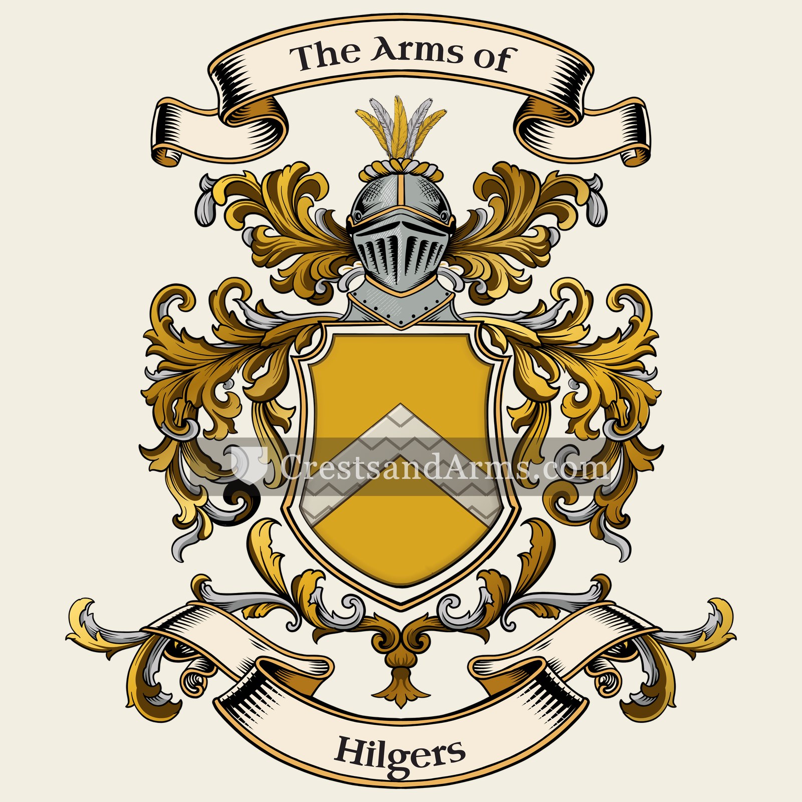 The Hilgers coat of arms, drawn from the recorded blazon