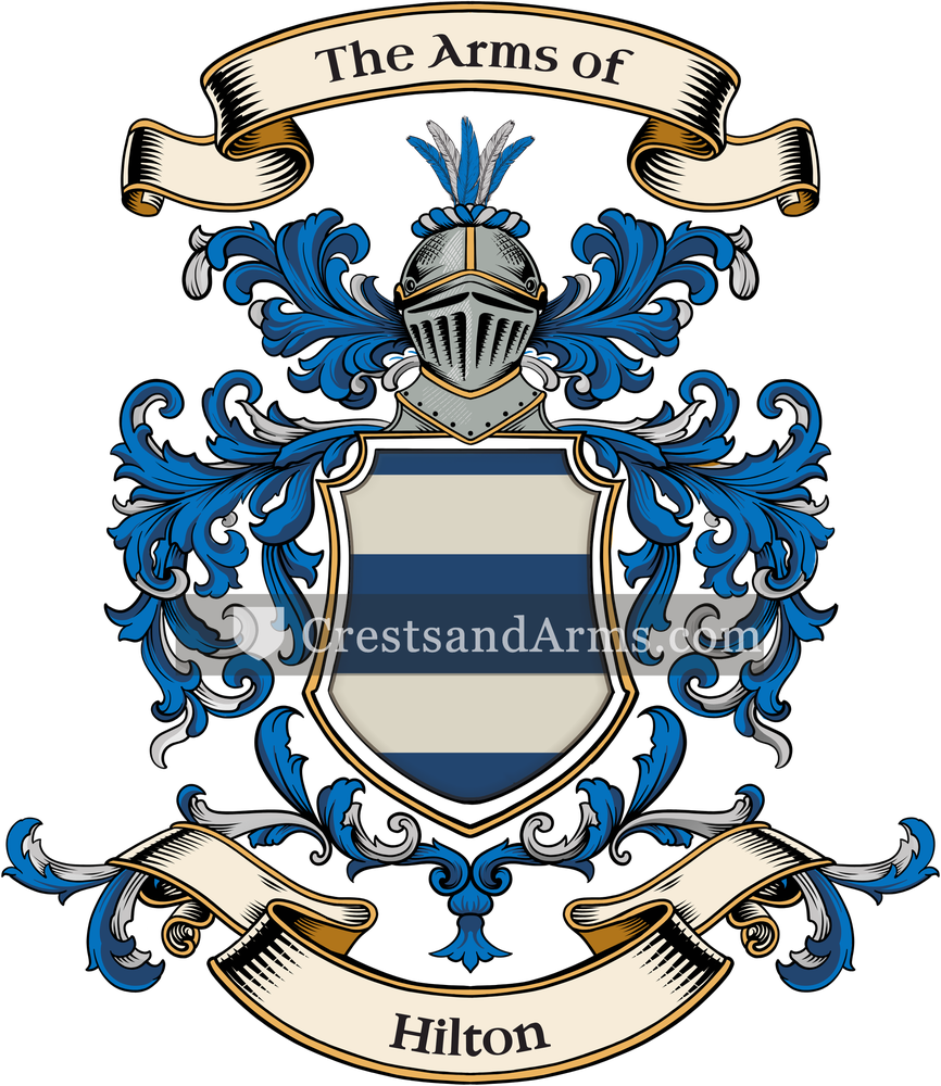 The Hilton coat of arms, drawn from the recorded blazon