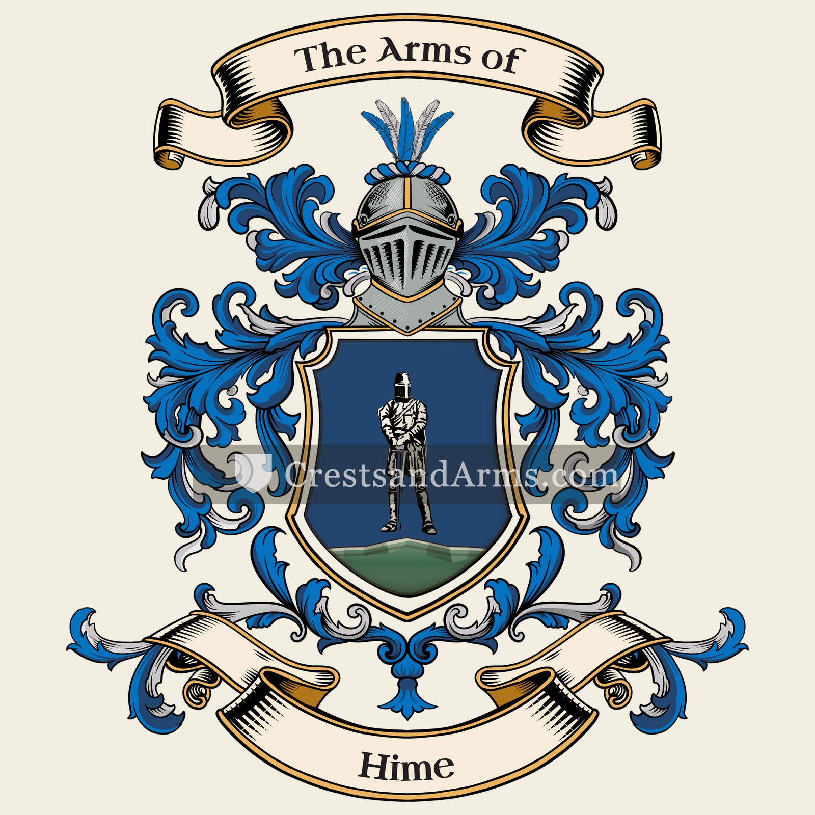 The Hime coat of arms, drawn from the recorded blazon
