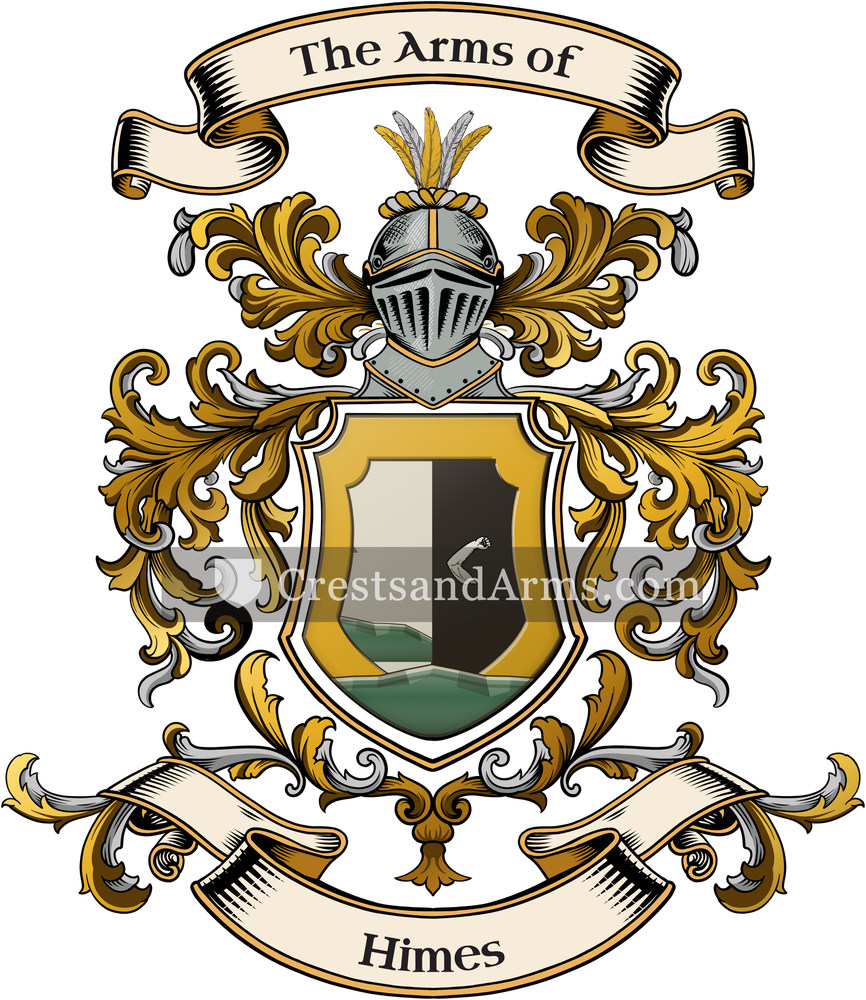 The Himes coat of arms, drawn from the recorded blazon