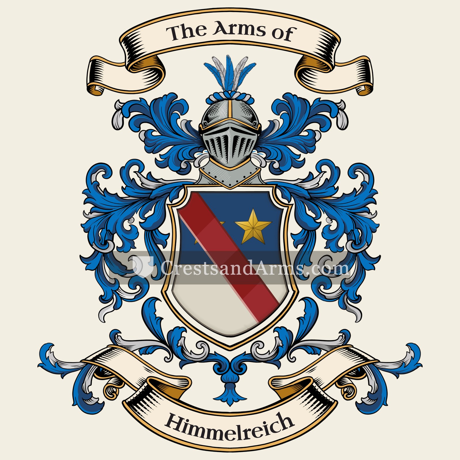 The Himmelreich coat of arms, drawn from the recorded blazon