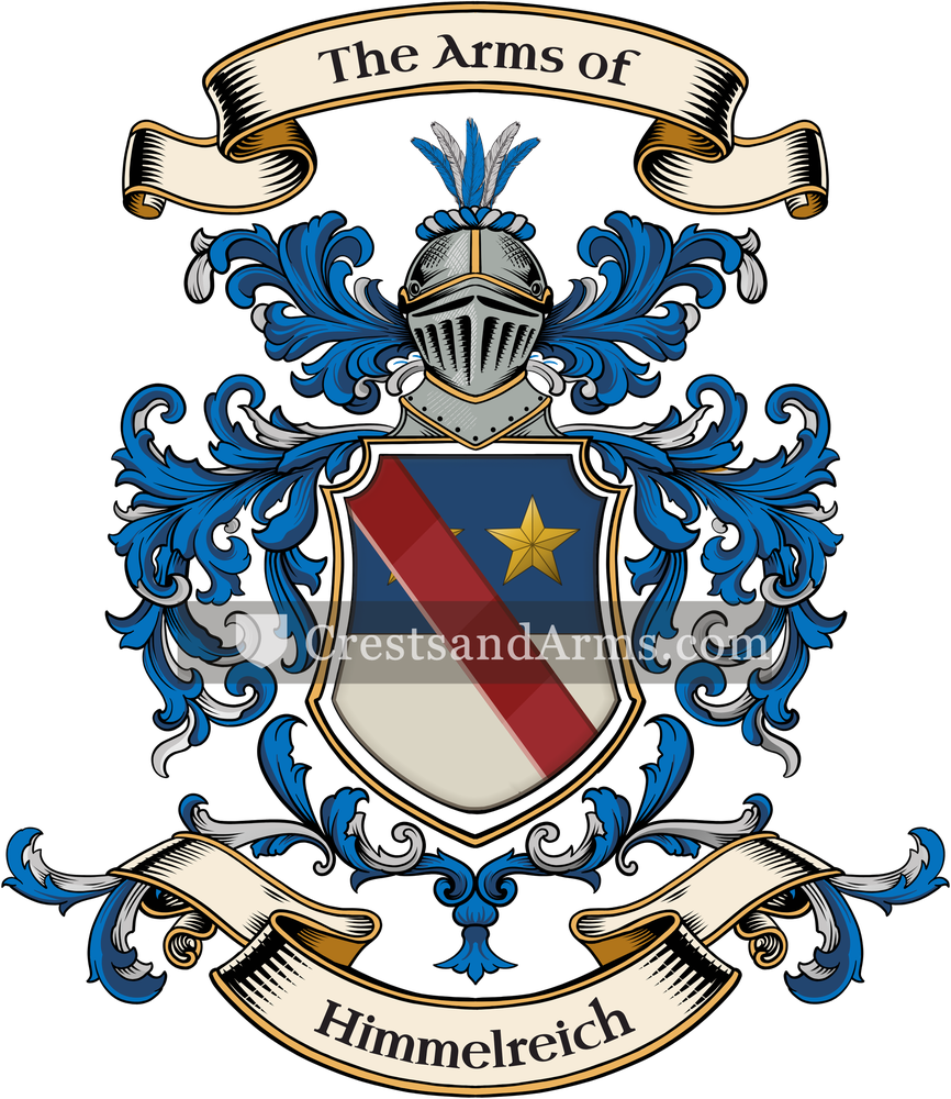 The Himmelreich coat of arms, drawn from the recorded blazon