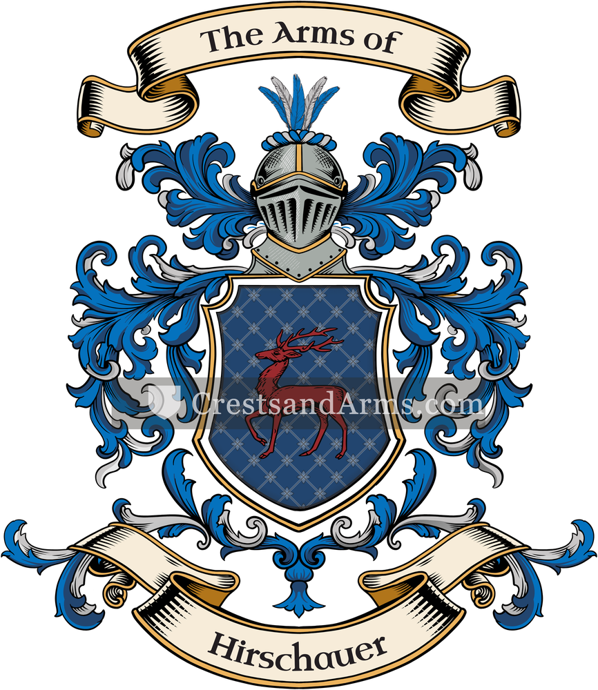 The Hirschauer coat of arms, drawn from the recorded blazon